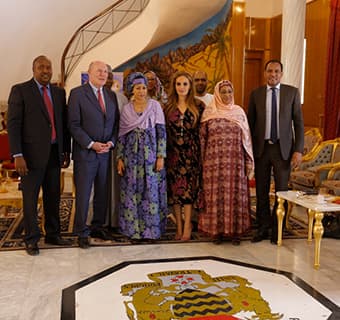 Dr. Rasha Kelej, CEO Merck Foundation during the high-level meeting between the president of Chad, His Excellency IDRISS DEBY ITNO, Guest of Honor Prof. Frank Stangenberg Haverkamp, Chairman of Executive Board of E-Merck KG and Chairman of Merck Foundatio