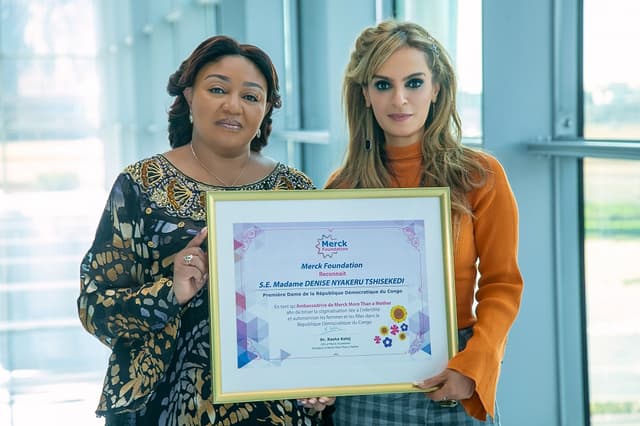 Acknowledging the efforts of First Ladies as Ambassador of Merck Foundation "More Than a Mother"